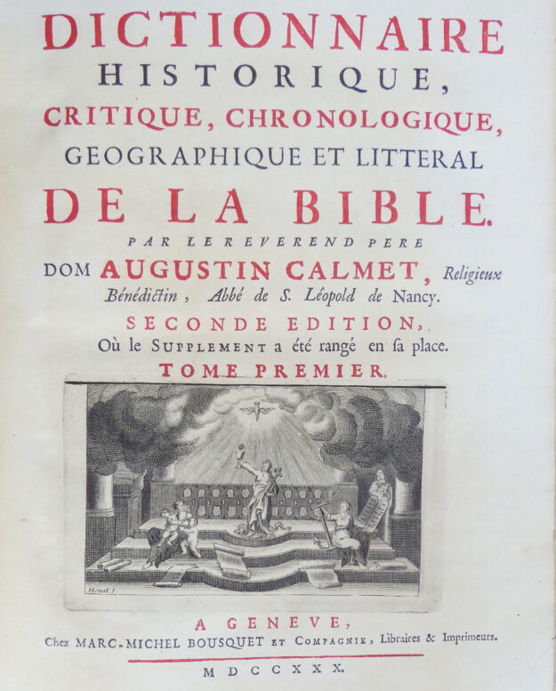 calmet dictionnaire bible pt