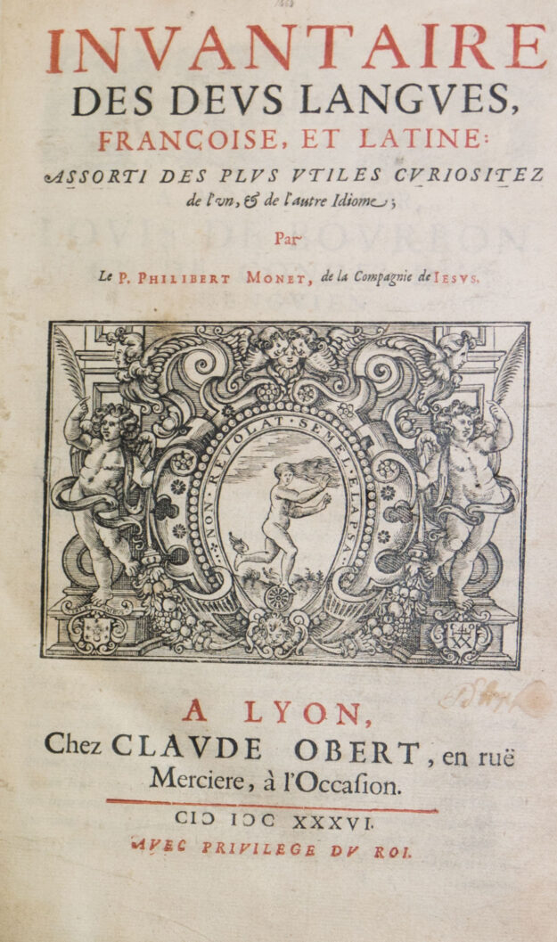 MONET invantaire deus langues latine françoise pt