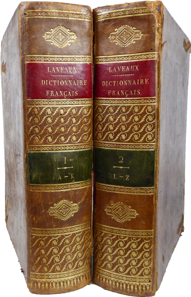 LAVEAUX nouveau dictionnaire langue française 1820 rel