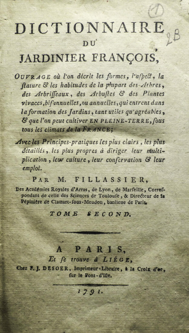 FILLASSIER jardinier 1791 pt